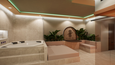 Deluxe-Suite mit Whirpool, Lounge-Bereich und Sauna